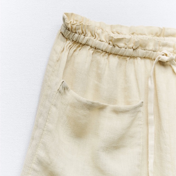 100% Linen Shorts | Zara | NWT - Picture 5 of 7